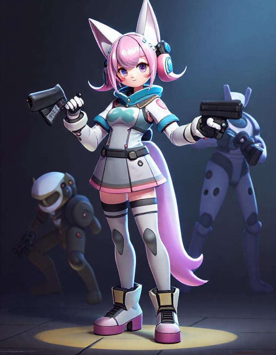 chiikawa character usagi combined with overwatch 2 characters